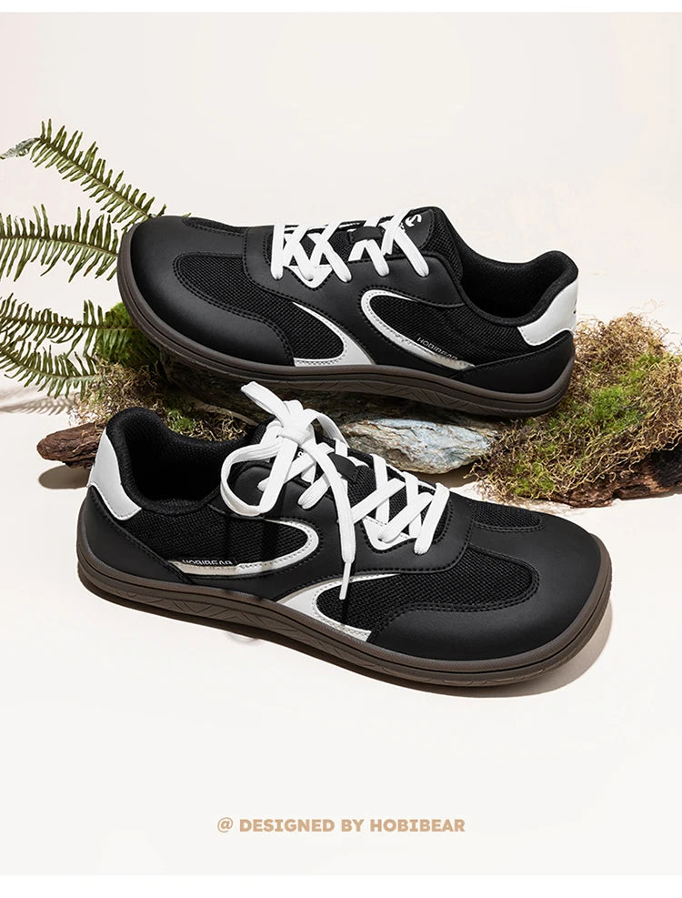 Zapatos de Senderismo de Horma Ancha para Mujer HOBIBEAR, Zapatillas Minimalistas Unisex, Estilo Barefoot, Zero Drop, Clásicas, Retro, para Caminar