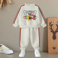 Conjunto de Pantalones Largos con Franjas Laterales para Niños, Primavera 2026, Sudadera Casual con Cuello Redondo y Pantalones, Dos Piezas, Patrulla Canina, Chándal para Niños y Niñas