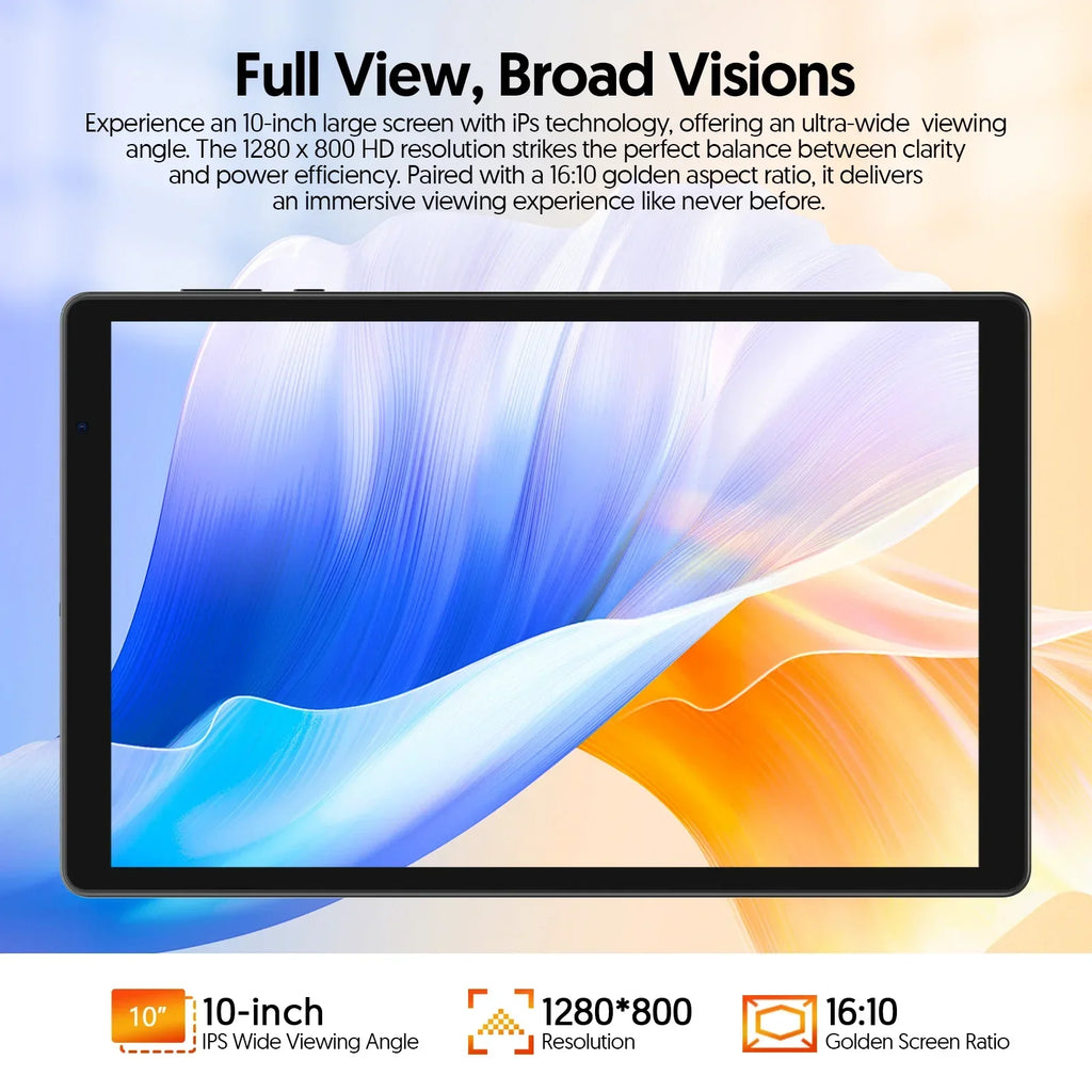 Tablet BAKEN 10 pulgadas Android 16, cinco núcleos, 8 GB + 32 GB, WiFi 6