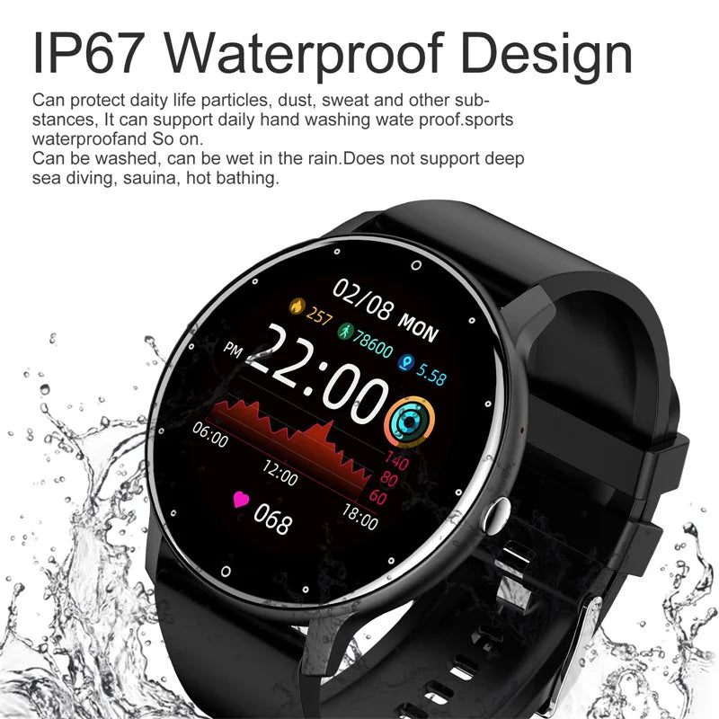 Reloj Inteligente LIGE Pantalla Táctil IP67