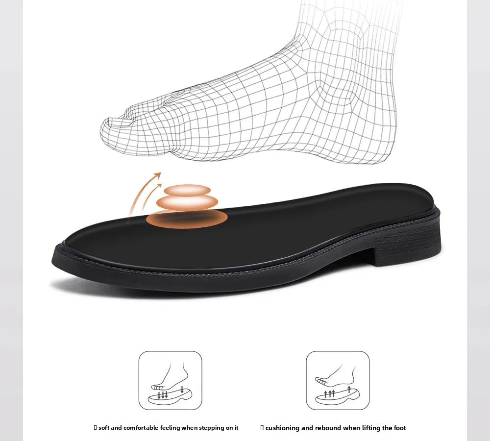 Golden Camel Zapatos informales para hombre, cómodos, antideslizantes, de cuero, con suela suave, zapatos planos para caminar, zapatos de vestir ligeros