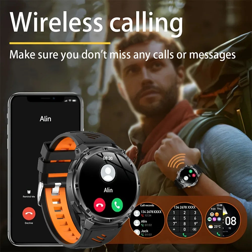 Reloj Inteligente AMOLED 1100mAh con Linterna LED, IP69 y Llamadas Bluetooth