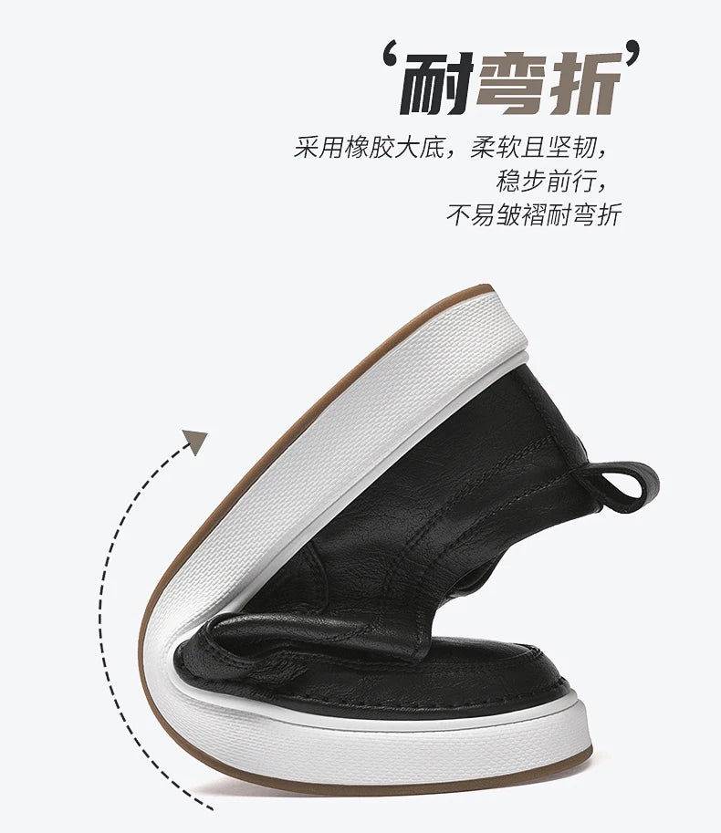 Zapatos de cuero genuino para hombre de marca, cómodas plantillas de suela blanda, zapatos Oxford informales para hombre, calzado deportivo para exteriores