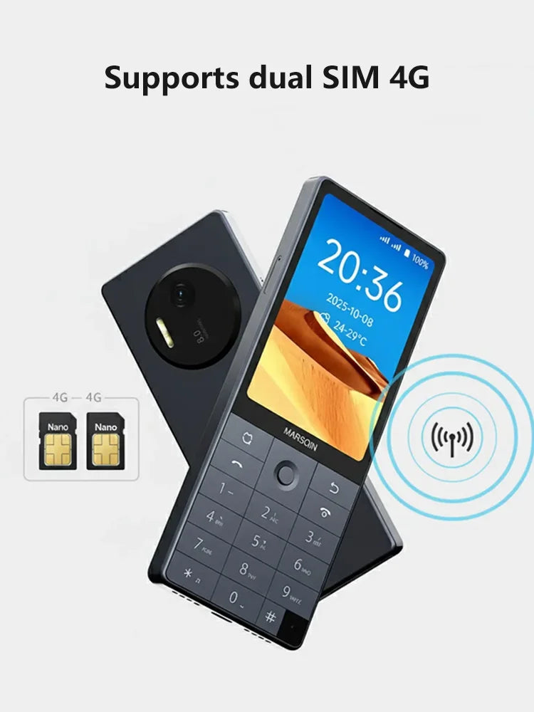 Nuevo teléfono inteligente Qin F25, Google Play, Android 14, tarjetas SIM duales, 6GB + 128GB, 2700mAh, WIFI Bluetooth, pantalla táctil de 3,54 pulgadas, MTK8786