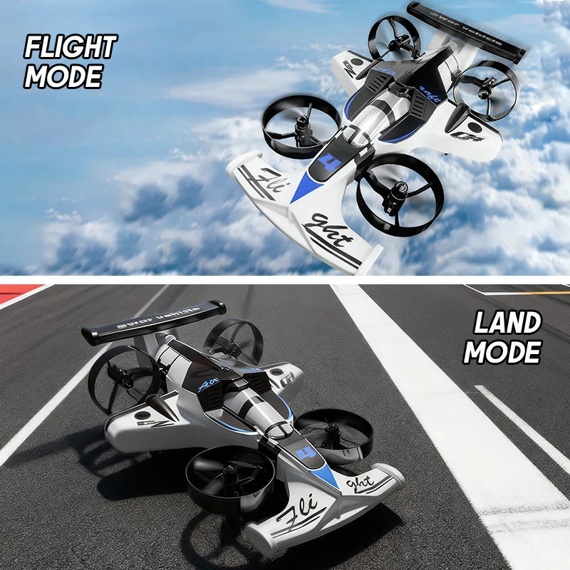 Dron Quadcopter 2 en 1 Tierra y Aire con Control Remoto