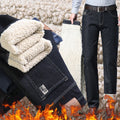 Pantalones Vaqueros Holgados para Hombre, Elásticos, con Forro Polar