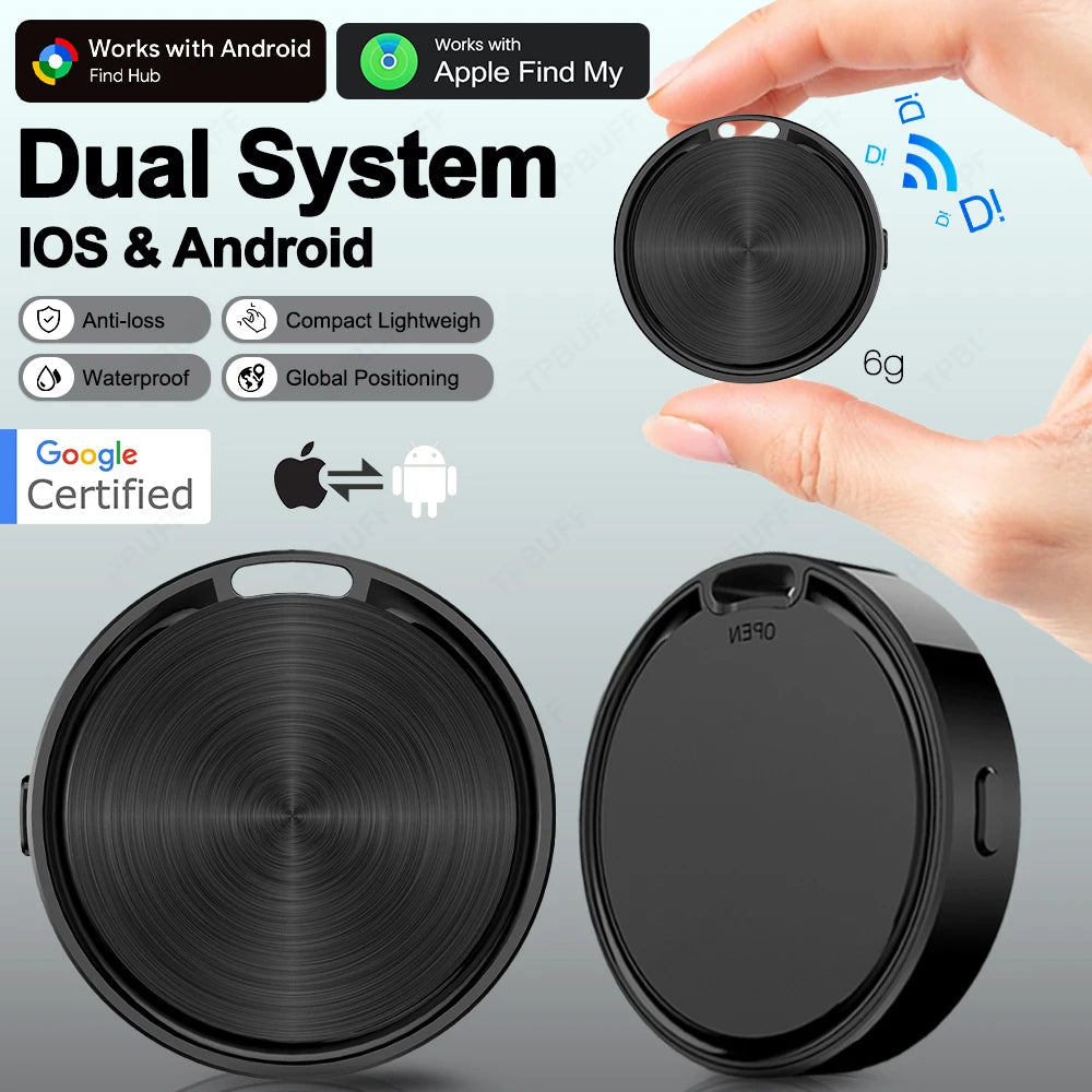 Localizador GPS de Doble Sistema iOS y Android, Etiqueta Inteligente GPS, Rastreador de Vehículos, GPS para Niños, Rastreador de Mascotas, Dispositivo Antipérdida, Find Hub