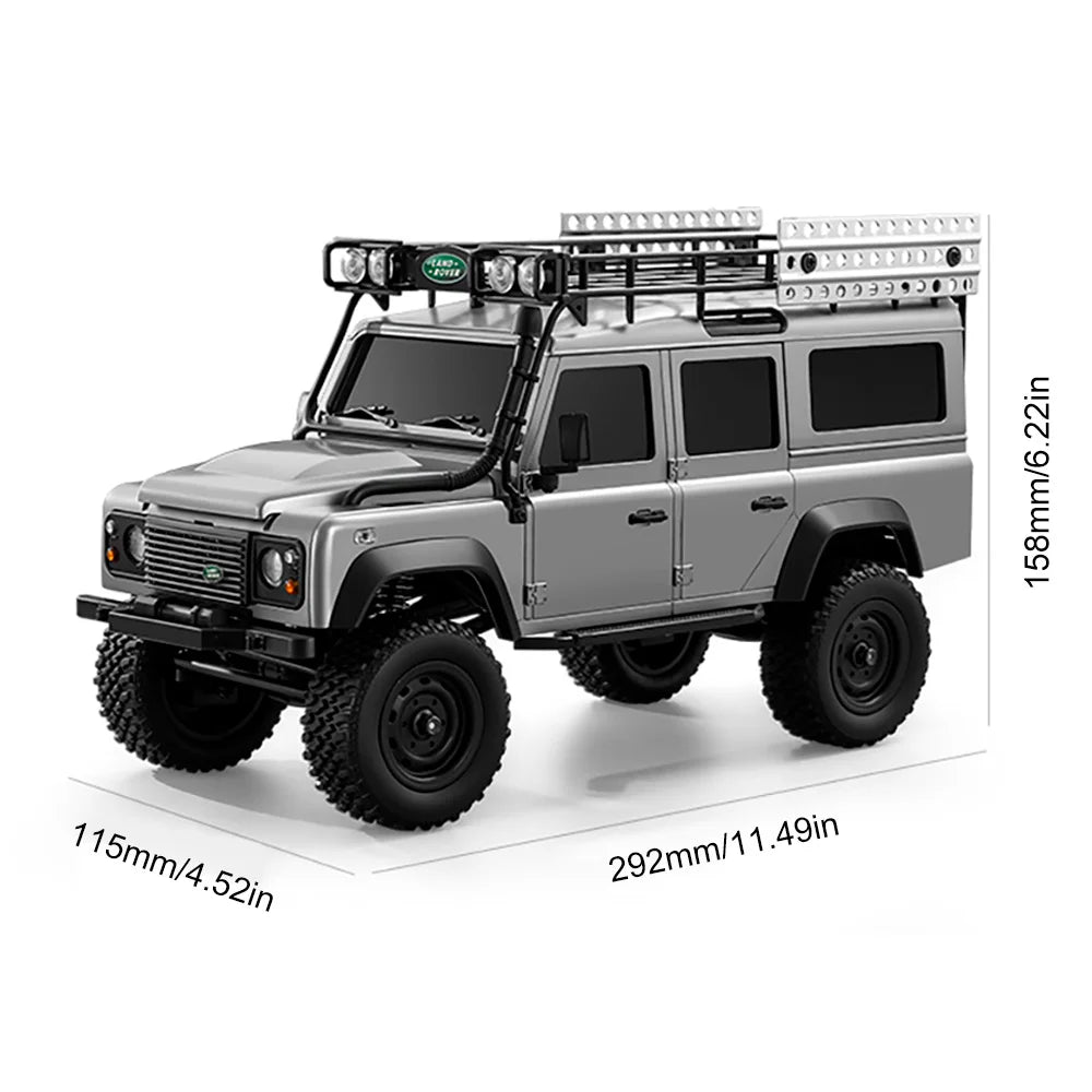 Auto RC Crawler 1/18 4WD Todoterreno con Luces LED