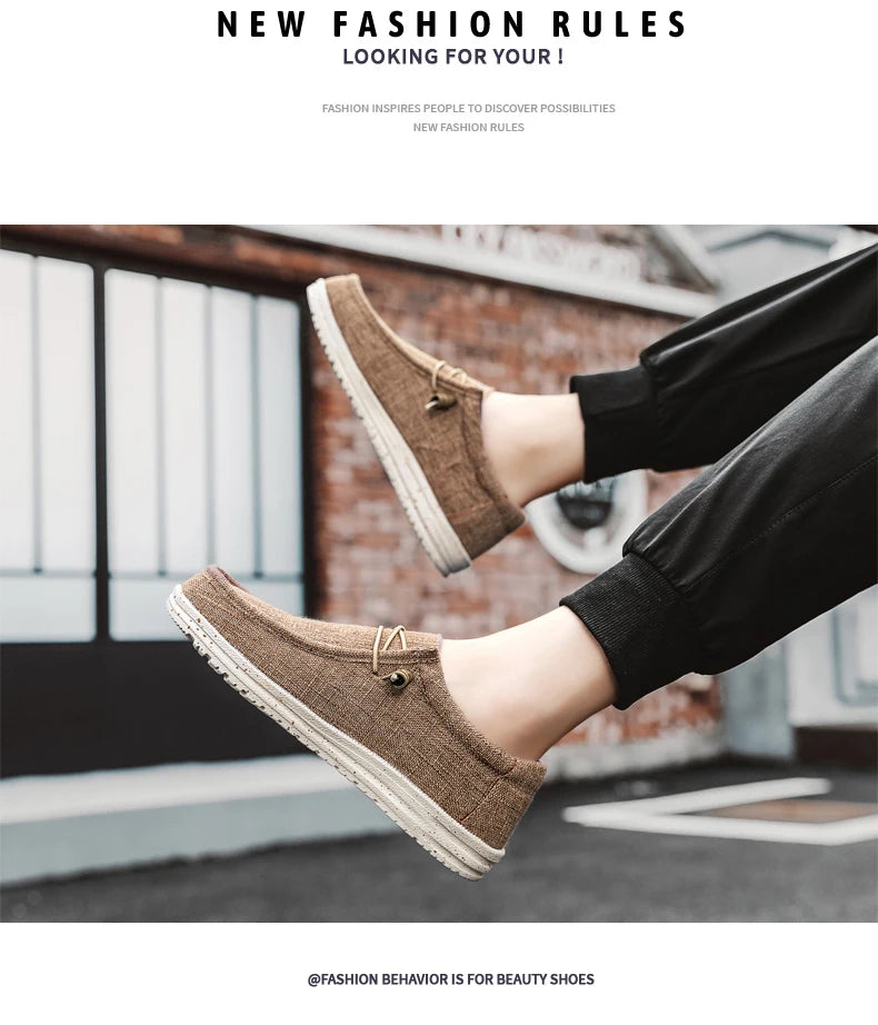 Zapatos informales de marca para hombre, zapatos de lona vaqueros a la moda, zapatos planos transpirables para caminar para hombre, zapatos ligeros de talla grande para exteriores, mocasines
