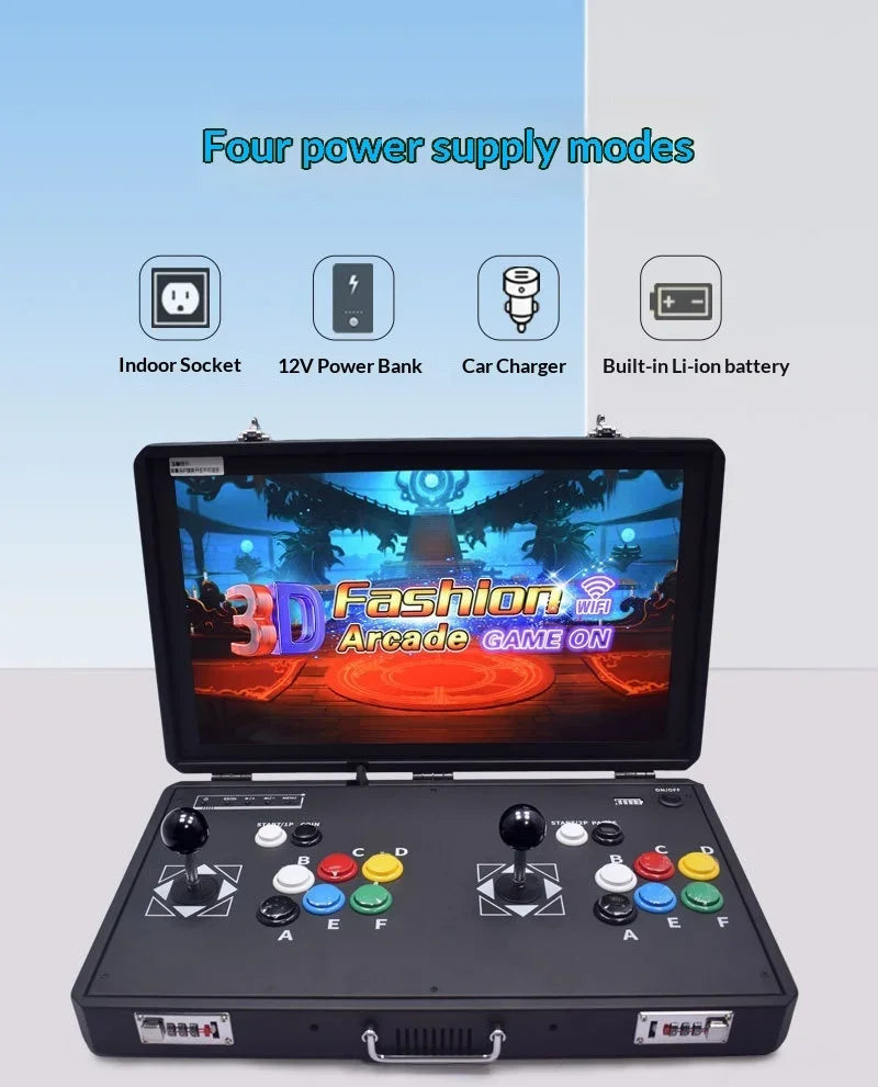 Máquina de Juegos Portátil de 20 Pulgadas, Plegable, con Doble Joystick, Sistema Dual, Máquina Integrada de Arcade para el Hogar, Pandora Moonlight Box