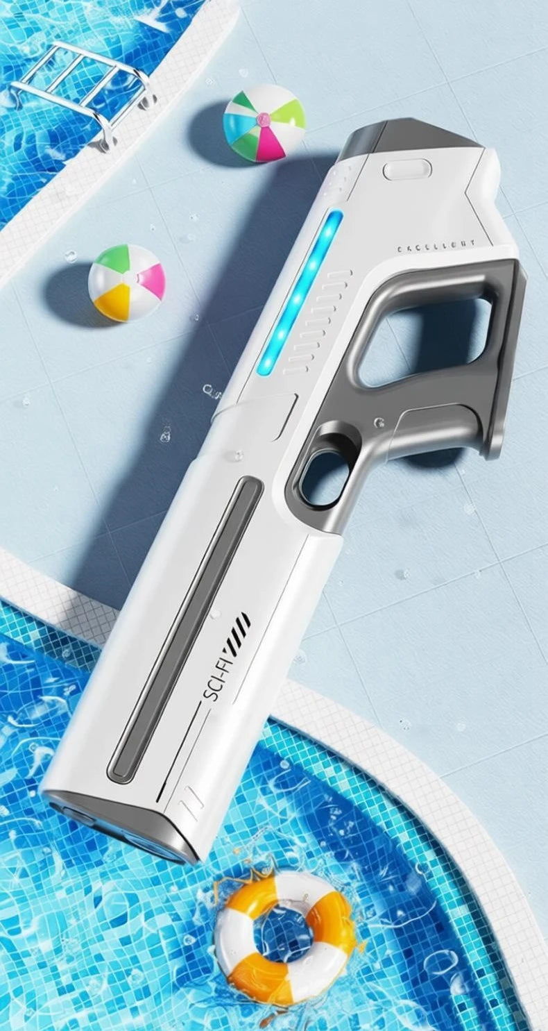 Pistola de Agua Eléctrica para Adultos, Potente Pistola de Agua Automática con Succión, Regalo de Verano, Juego para Playa, Piscina, Jardín, Diversión al Aire Libre