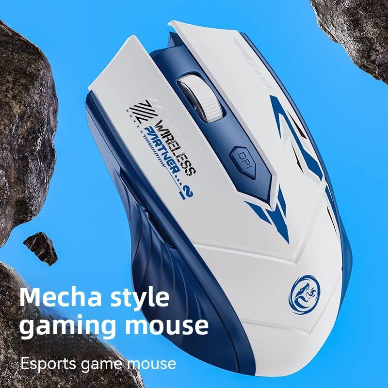 Ratón inalámbrico de modo Dual 2,4G, compatible con Bluetooth, recargable, brillante, silencioso, inalámbrico, para ordenador, PC y portátil