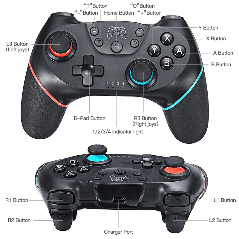 Mando inalámbrico Bluetooth para Nintendo Switch y OLED Lite, mando de PC, Control de Joystick, almohadilla de juego de ordenador, mando de juegos