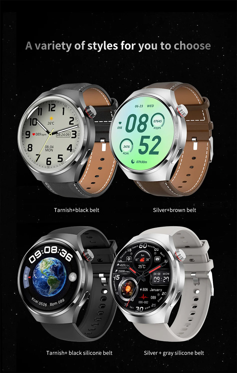 Reloj Inteligente 4 Pro GPS AMOLED Bluetooth