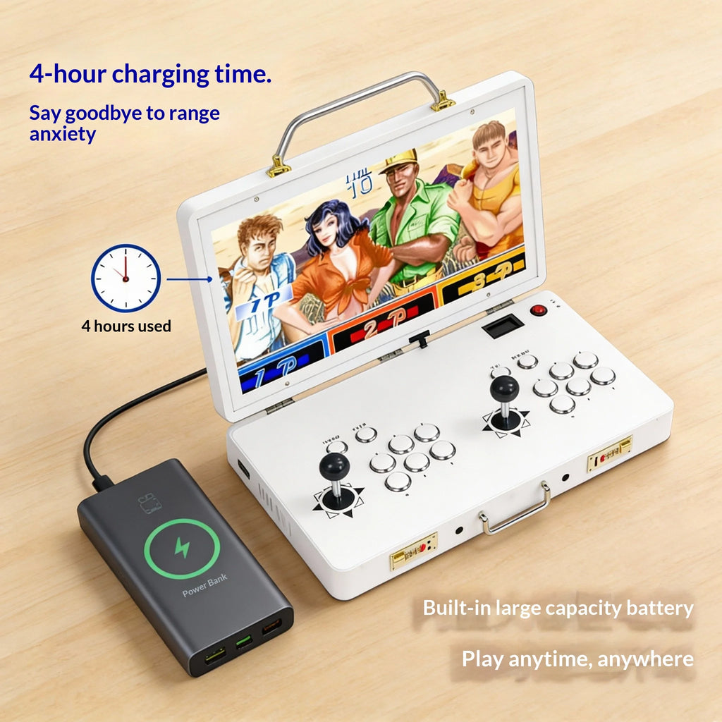 Máquina de Juegos Arcade con Doble Joystick, Portátil, Pantalla HD Integrada, Modelo 2026, para Uso Doméstico, Conexión a TV, Juego de Lucha Clásico Retro