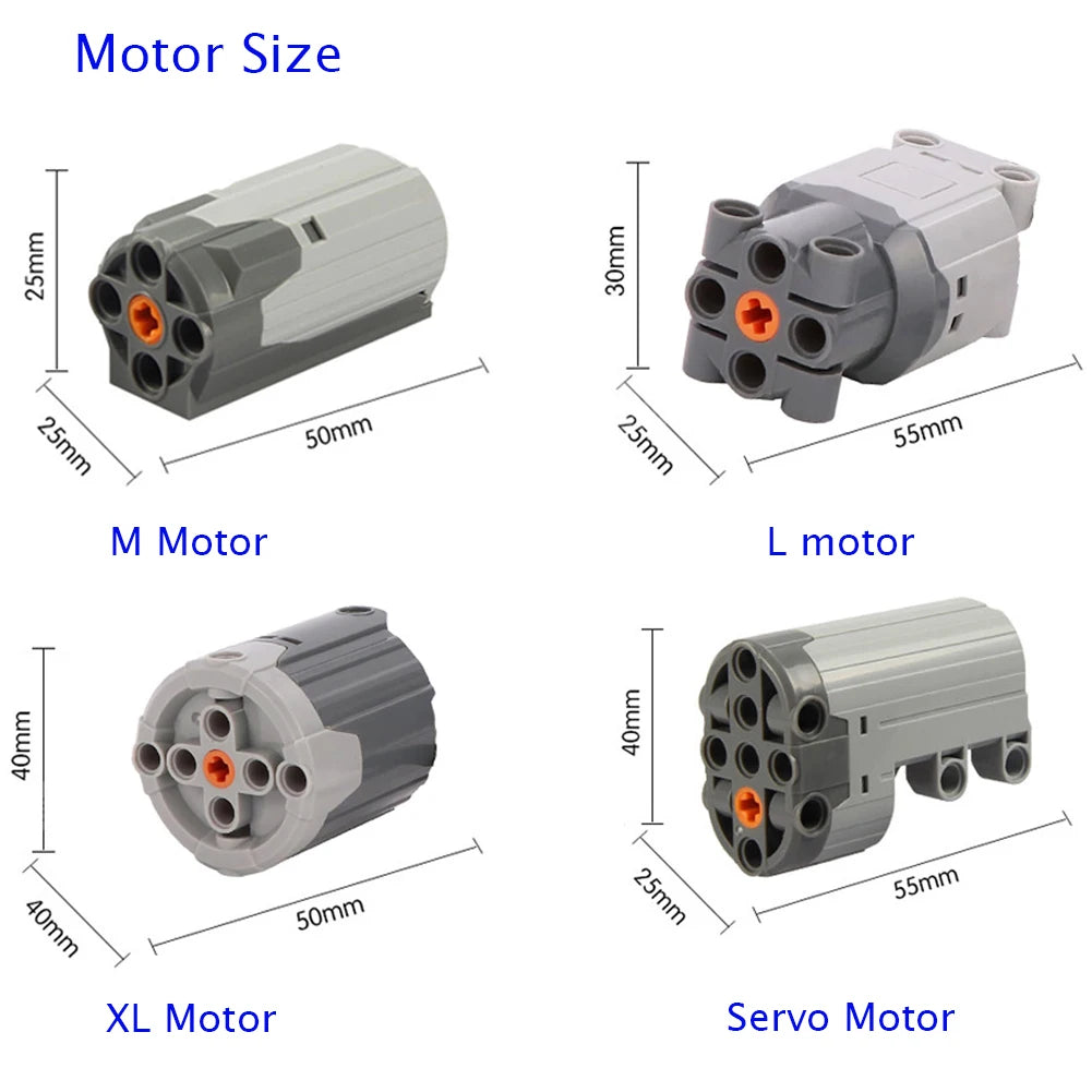 Funciones de energía técnica MOC compatibles con Legoeds, Motor M 8883, Control remoto modificado, grupo de energía, tren, caja de batería de litio 9686