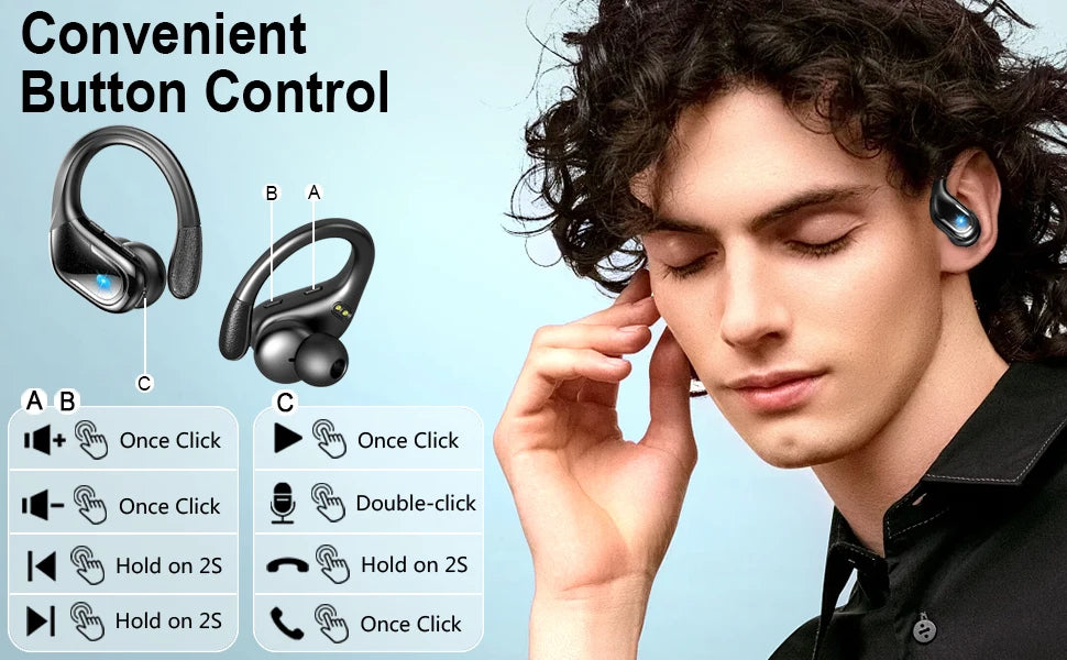 Auriculares Bluetooth 5.3 IP7 75h Deportivos Graves