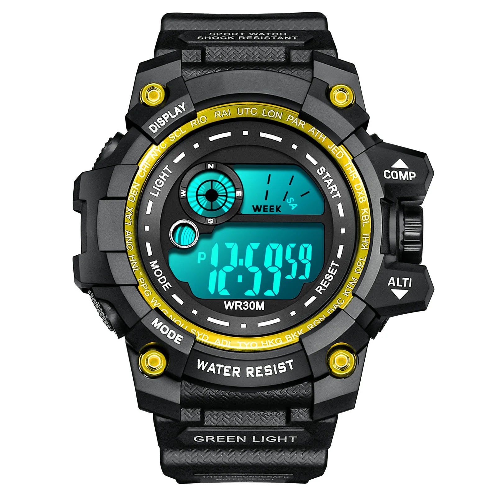 Reloj Deportivo Digital LED Resistente al Agua