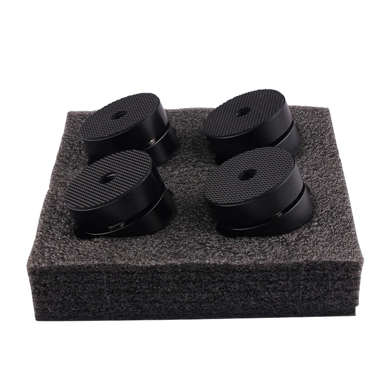 Altavoces de Audio HIFI de aleación de aluminio HiFi de alta gama, amplificador DAC CD, almohadillas para pies antigolpes, soportes de absorción de vibración, 4 Uds.
