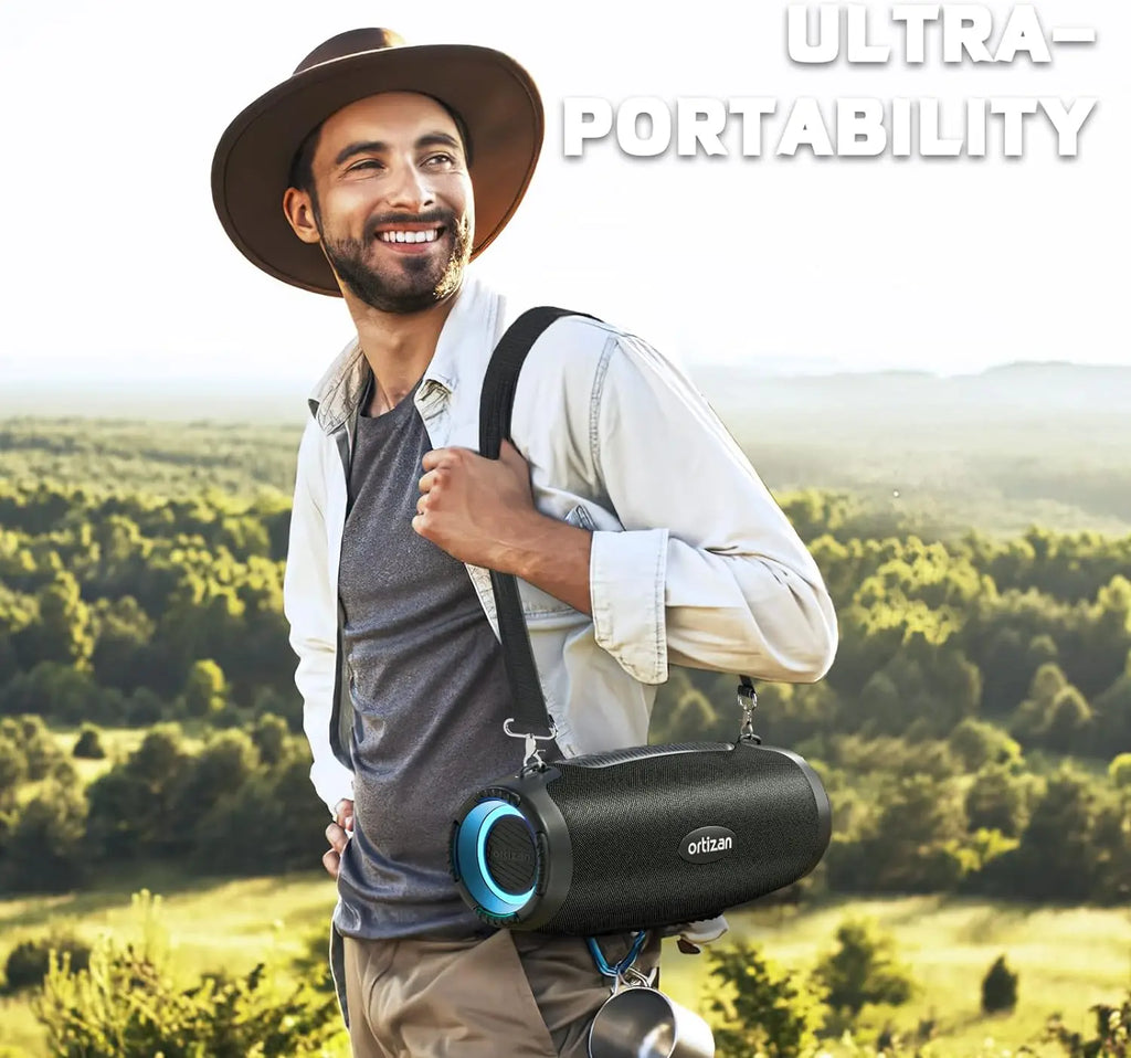 Orizan-altavoz Portátil con Bluetooth, dispositivo inalámbrico de 100W, pico de 80W, RMS, IPX7, resistente al agua, para exteriores, Boombox, Subwoofer para fiesta