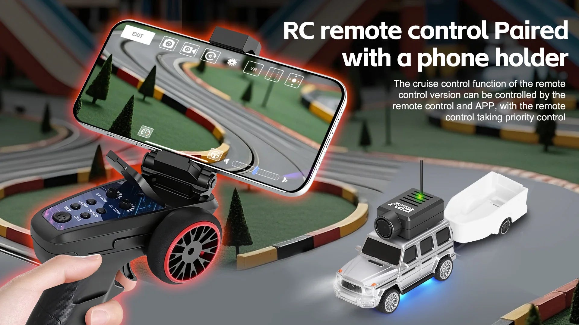 Auto RC WLtoys 1/64 Mini SUV con Cámara FPV 720P y Control por App