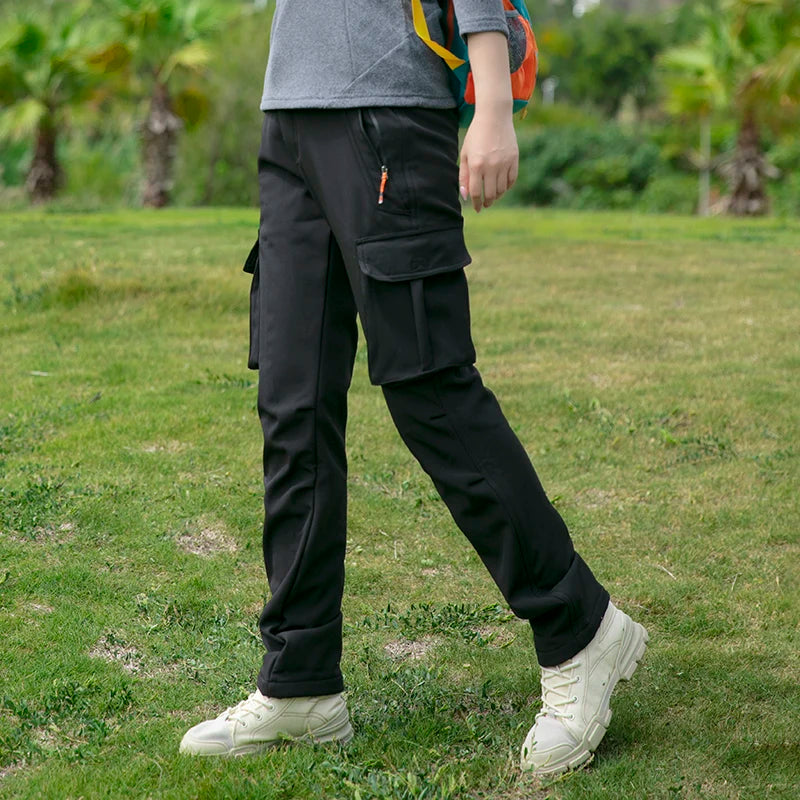 Pantalones gruesos y cálidos de lana para mujer, impermeables, para senderismo, Camping, esquí, pantalones de concha suave, pantalones a prueba de viento para exteriores