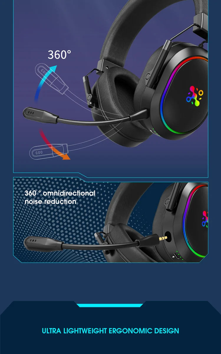 LDON Auriculares Gaming PS5 PS4 Bluetooth 2.4GHz