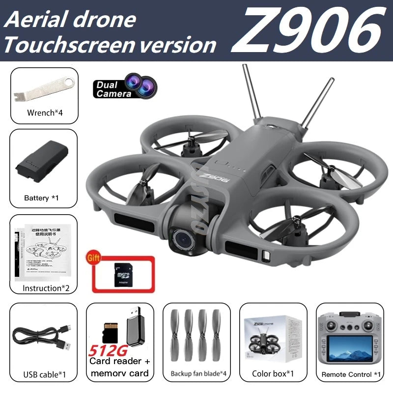 Mini Dron Z906 con Cámara HD WiFi FPV, Cuadricóptero RC, Fotografía Aérea