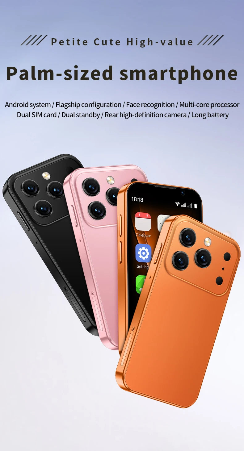 SOYES i17 Mini Smartphone pantalla de 3,0 "2GB RAM 16GB ROM Dual SIM en espera Cámara Dual Android 9,0 múltiples aplicaciones compatible con teléfono pequeño