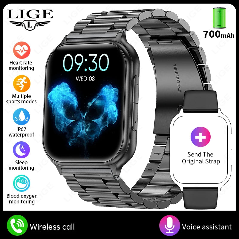 Smartwatch 2026 con pantalla AMOLED 1,83", batería 700 mAh y llamadas Bluetooth