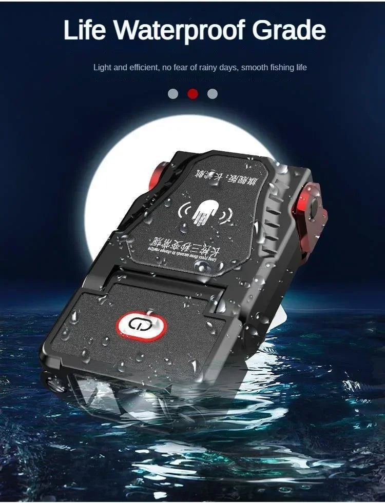 Faro LED con Clip para Sombrero Sensor Inteligente Recargable