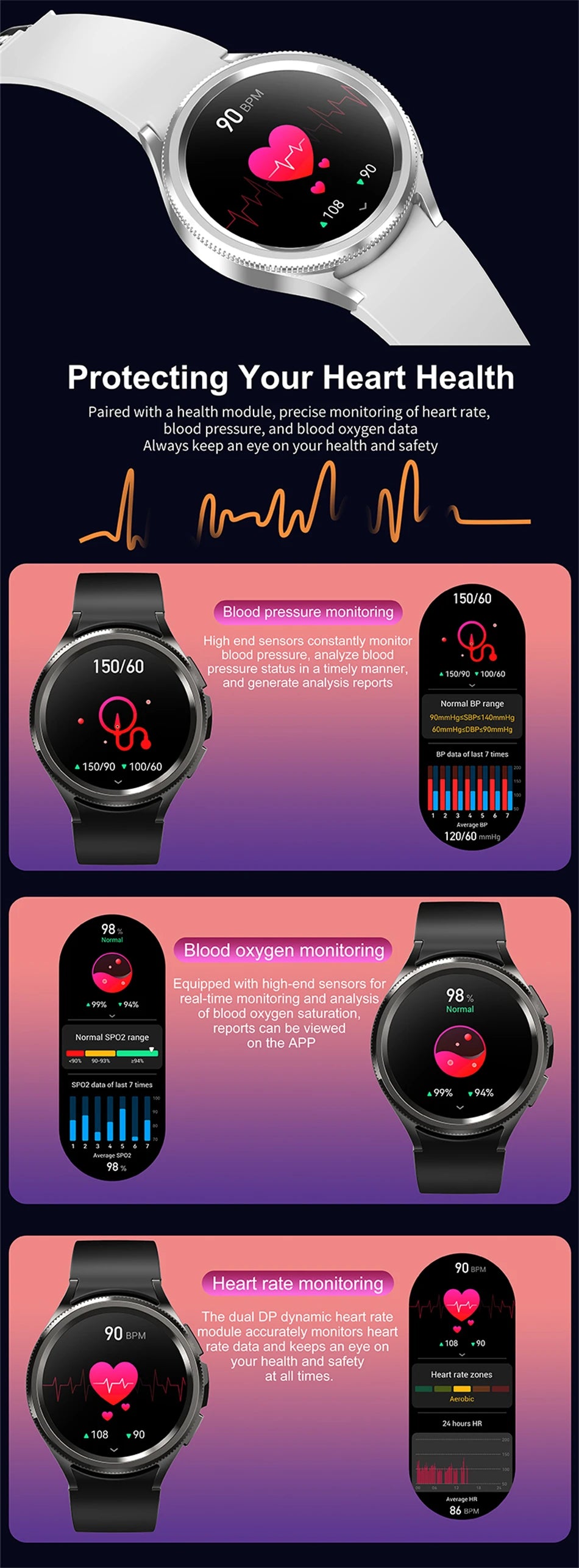Reloj Inteligente 6 GPS Ritmo Cardíaco