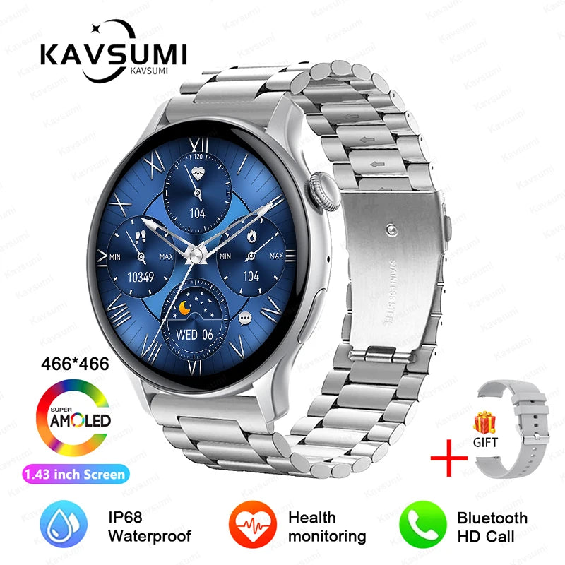Reloj Inteligente NFC para Mujer con AMOLED, GPS y Llamadas Bluetooth
