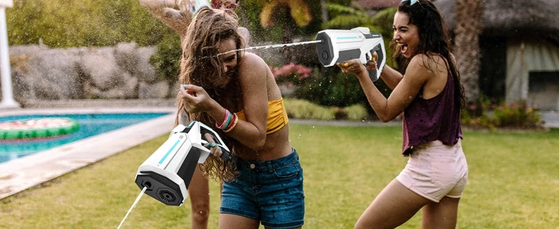 Pistolas de Agua Eléctricas Totalmente Automáticas para Adultos, Potentes, de Gran Capacidad, Juguete de Verano para Juegos al Aire Libre
