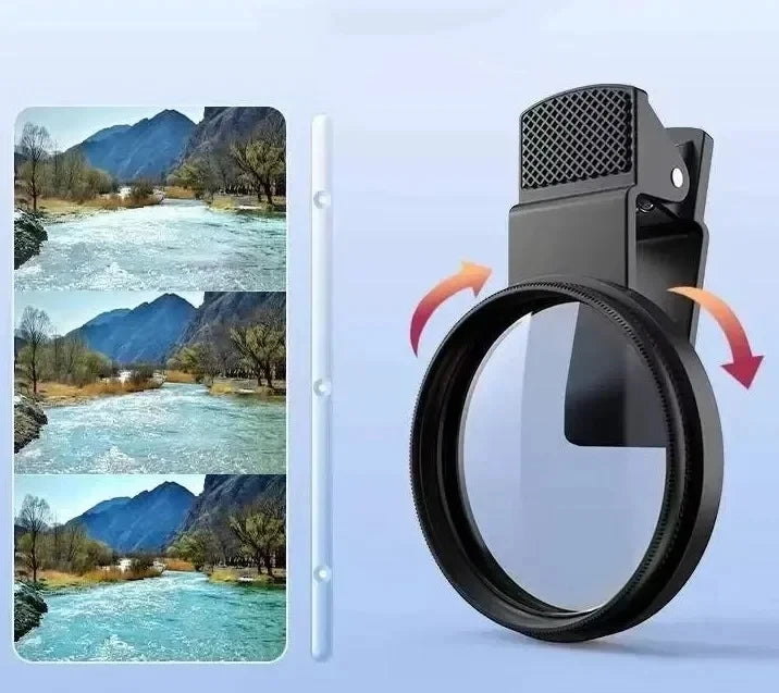 Filtro Polarizador CPL/UV Universal 52mm para Cámara de Celular