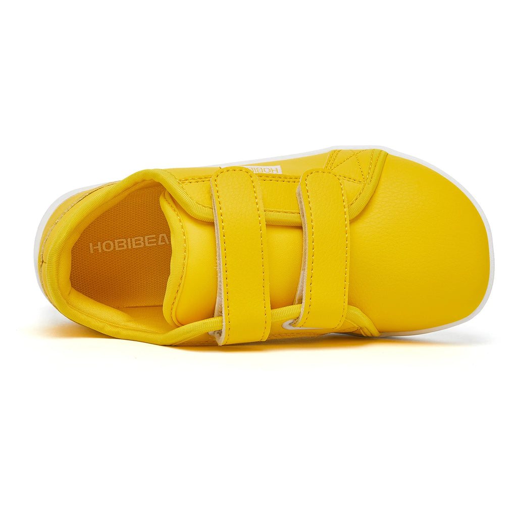 Zapatillas Descalzas para Niños HOBIBEAR |   Cierre de Gancho y Bucle |   Zapatos de punta ancha |   Zapatillas Deportivas Minimalistas Ligeras de Cuero Sintético