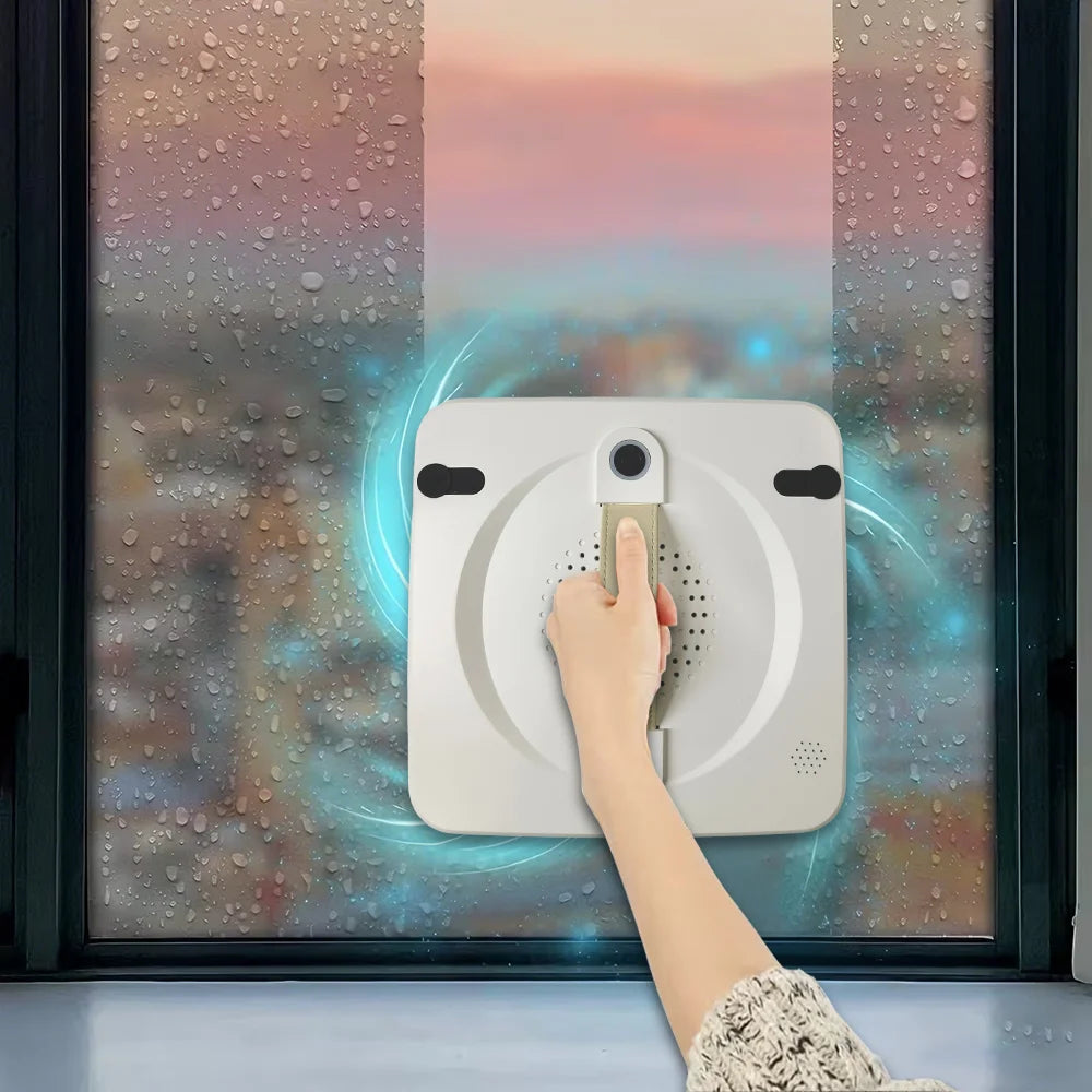 Robot Limpiacristales con Pulverizador de Agua Bidireccional, Limpiador de Vidrios, Pisos y Paredes para el Hogar con Sensor Láser y Navegación Inteligente