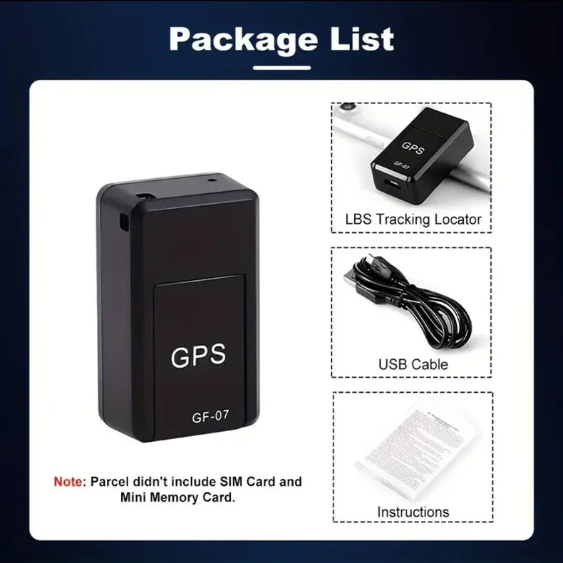Localizador GPS para Motocicleta y Automóvil GF07, Mini Rastreador Magnético para Vehículos, Mascotas, Niños y Ancianos, con Aplicación de Posicionamiento GPS ﻿