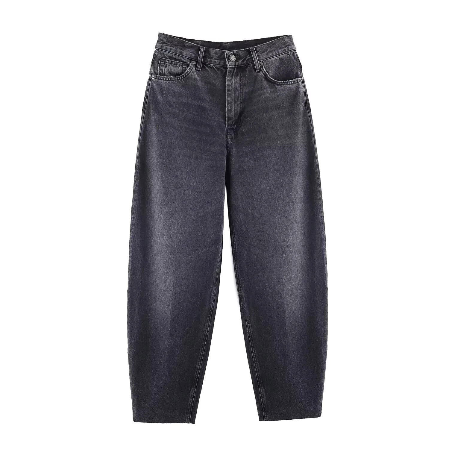 Pantalones Vaqueros en Forma de Cubo de Cintura Alta para Mujer