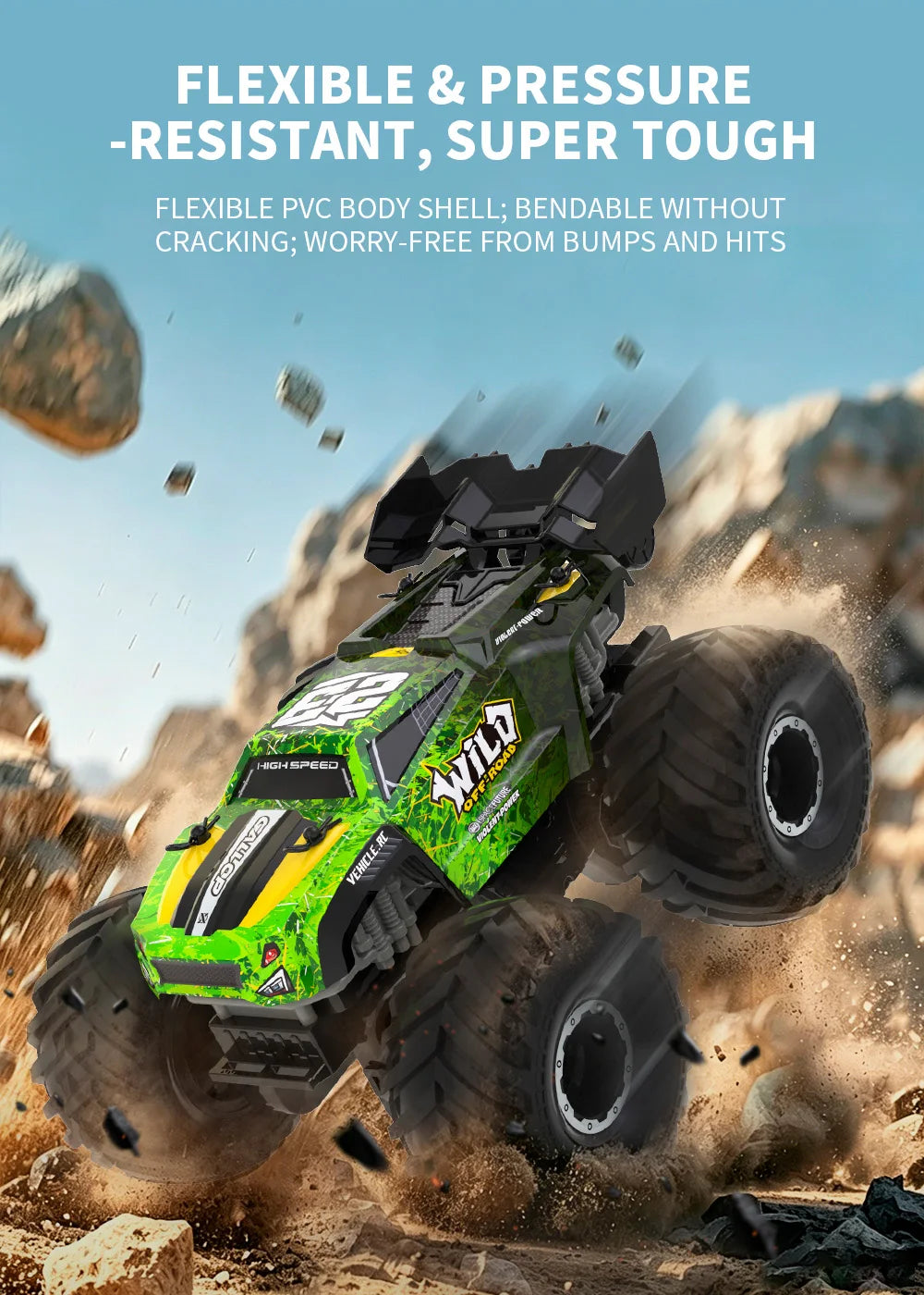 Monster Truck RC Anfibio 4WD Control Remoto Tierra y Agua