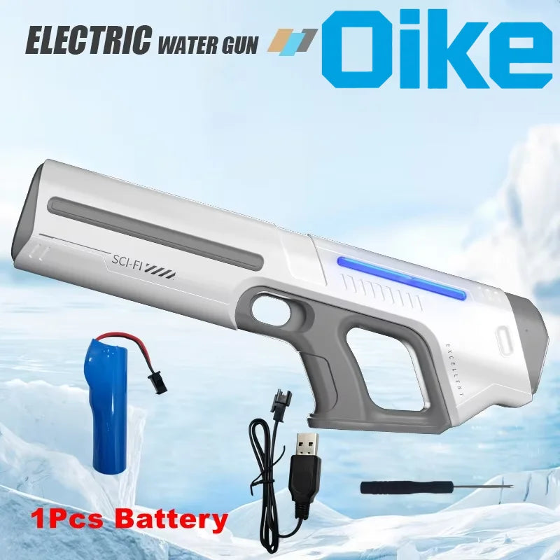 Pistola de Agua Eléctrica para Adultos, Potente Pistola de Agua Automática con Succión, Regalo de Verano, Juego para Playa, Piscina, Jardín, Diversión al Aire Libre
