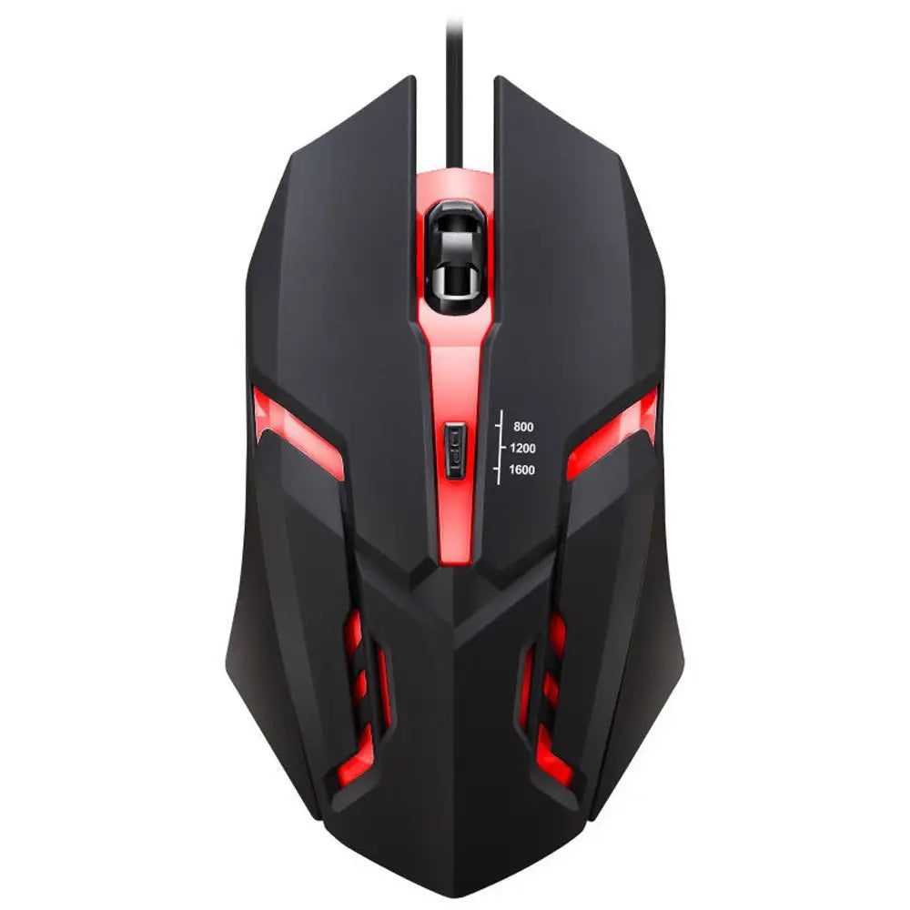 20251 PC ITLY M01 deportes LED luminoso retroiluminado USB con cable ratón para juegos para PC de escritorio portátil Oficina ordenador ratón para juegos