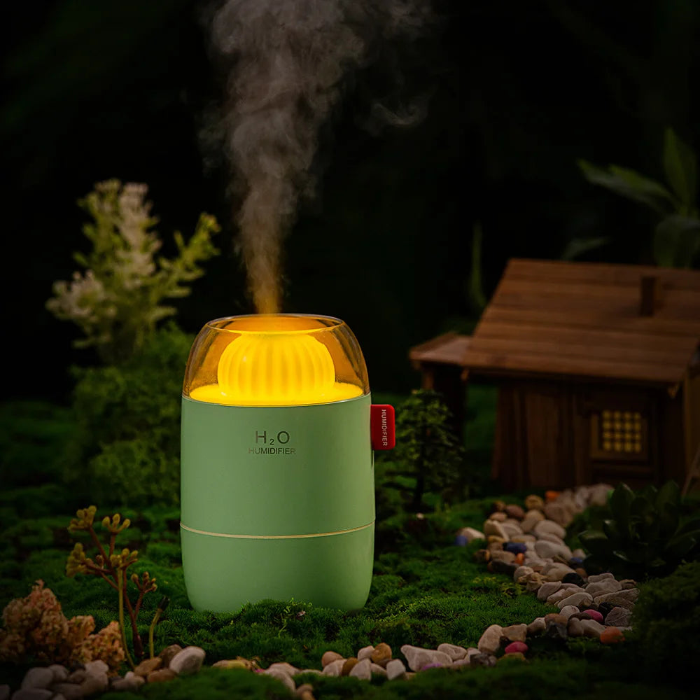 Humidificador de Cactus, luz nocturna de ambiente, modo de pulverización de dos engranajes, humidificación silenciosa aplicable a dormitorio, oficina, sala de estar