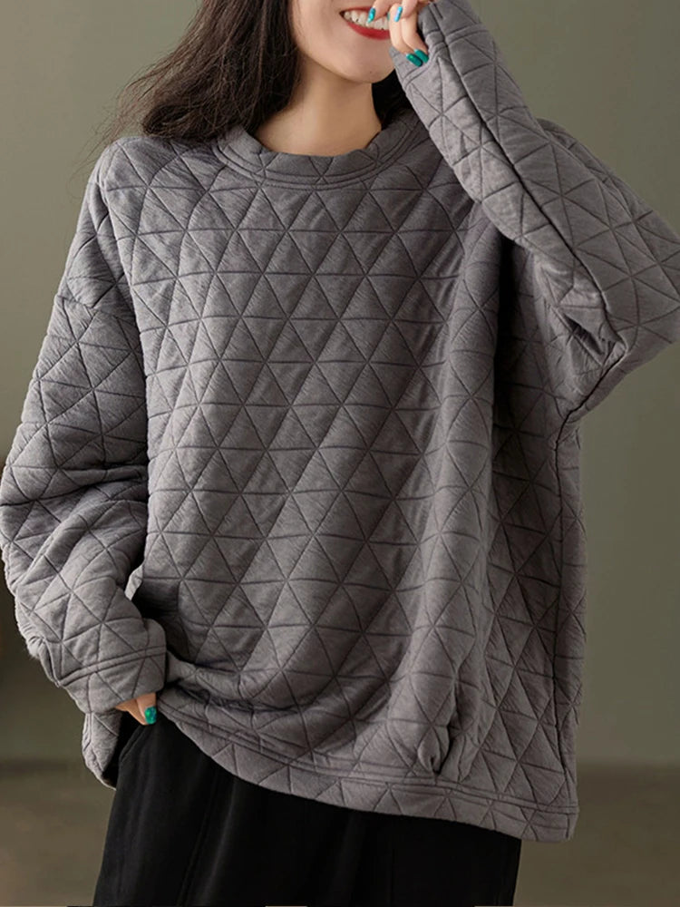 Amax luluE, ropa de moda de invierno para mujer, sudaderas con capucha holgadas e informales con diseño acolchado cálido, sudaderas clásicas de algodón de lujo para mujer