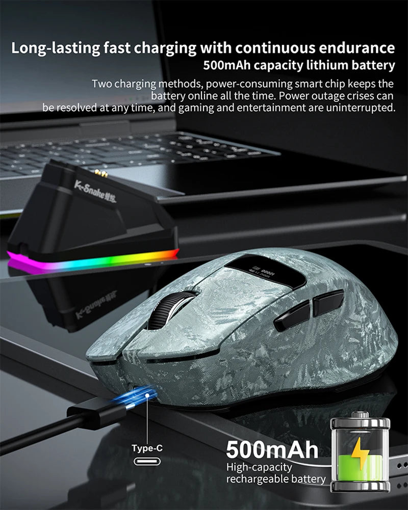 Ratón Inalámbrico Bluetooth Lenovo para Gaming, 35K DPI, Recargable USB-C