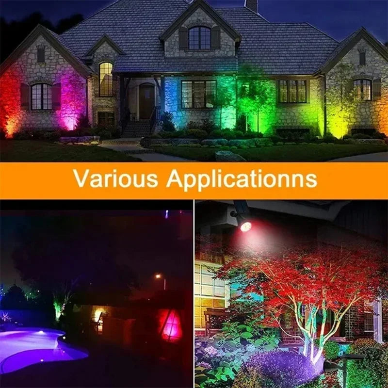Lámpara Solar de 7 LED Ajustable para Suelo