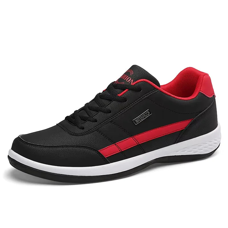 Zapatillas de deporte para hombre, zapatos deportivos informales, zapatos de cuero para caminar al aire libre para hombre, fondo suave para las cuatro estaciones