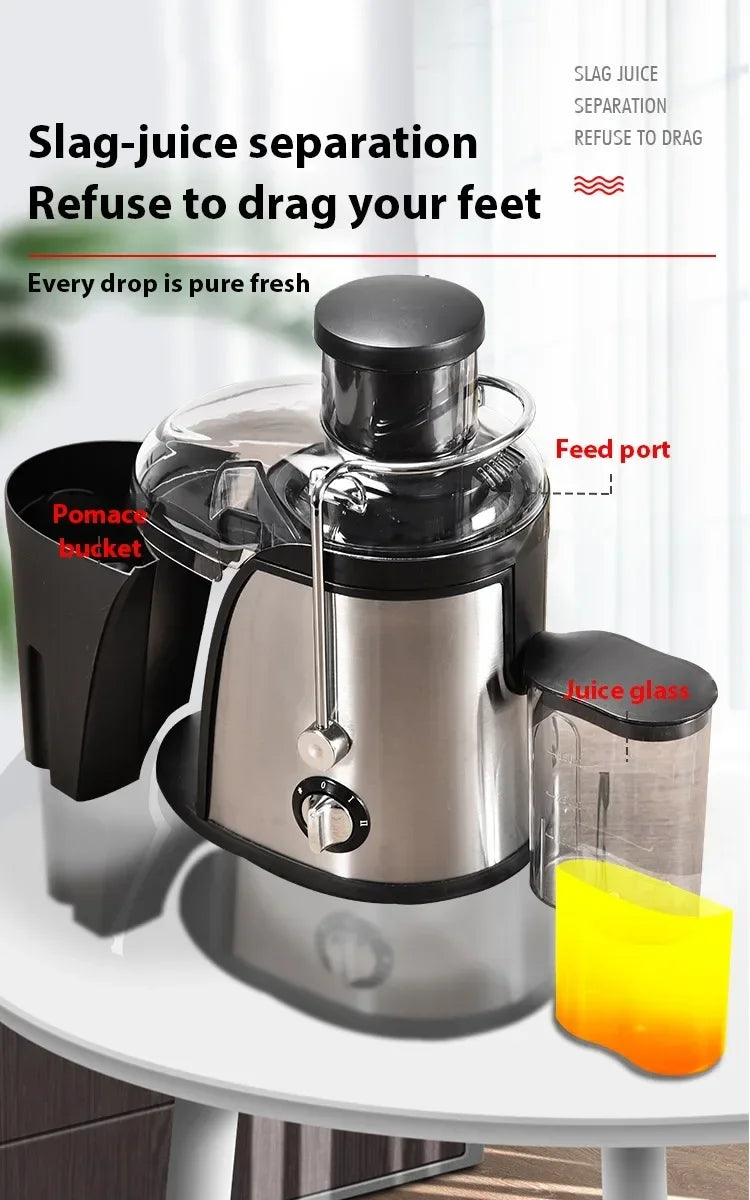 Extractor de Jugo Centrífugo de Acero Inoxidable para Frutas