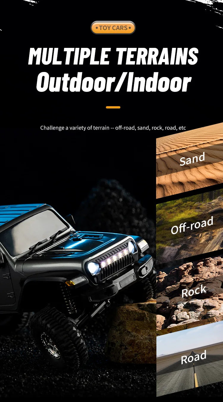 Auto RC JJRC C8801 Jeep Wrangler 4WD 1:18 Control Remoto