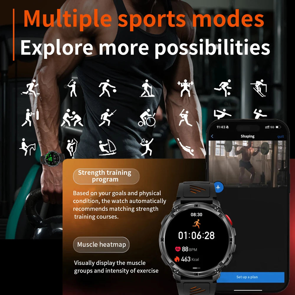 T-Rex3 Ultra Reloj Inteligente Militar AMOLED GPS